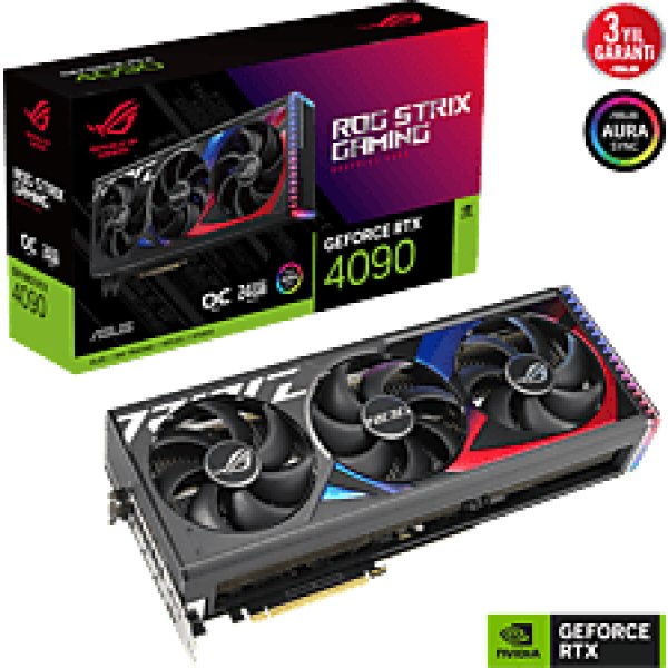 ASUS Rog STRIX GeForce RTX 4090 OC 24GB GDDR6X 384Bit Ekran Kartı