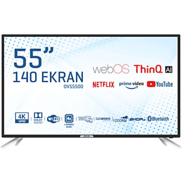 ONVO OV55500 55 inç 140 Ekran Uydu Alıcılı Smart 4K Ultra HD LED TV