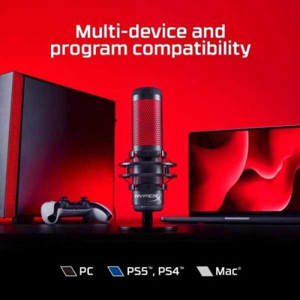 HyperX QuadCast Gaming Mikrofon HX-MICQC-BK - Görsel 3