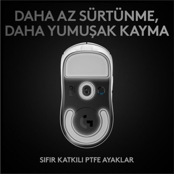 Logitech G PRO X Superlight Hero Beyaz Kablosuz Oyuncu Mouse Teşhir - Görsel 6