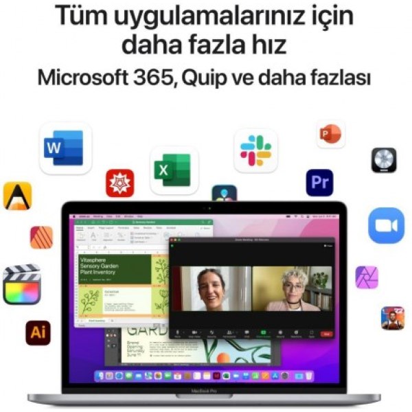 Macbook Pro M2 8 GB 512 GB SSD 13.3" MNEJ3TU/A Uzay Grisi - Görsel 9