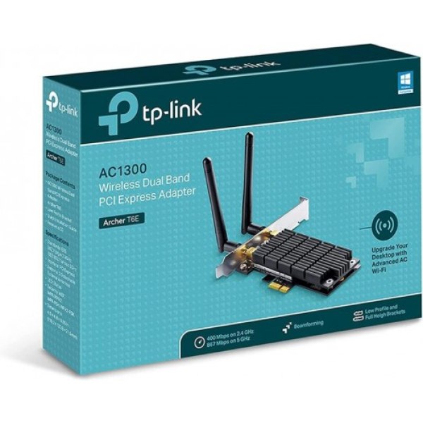 TP-Link Archer T6E AC1300 Wireless Dual Band PCI Express Adapter - Görsel 4