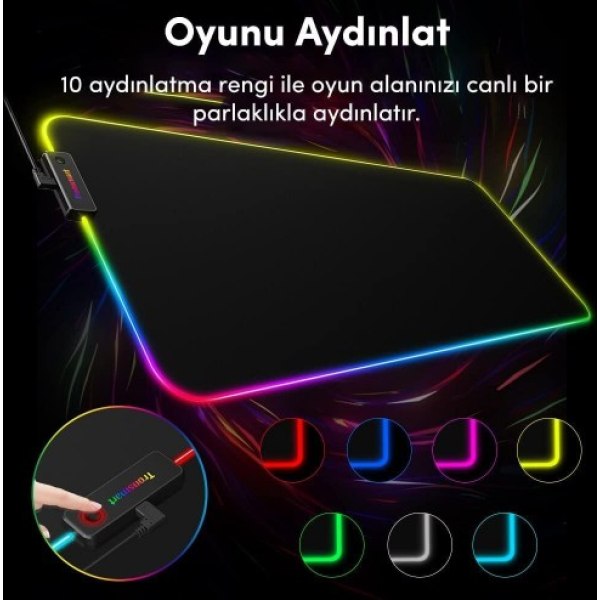 Tronsmart Spire RGB Gaming Oyuncu Mousepad - Görsel 3
