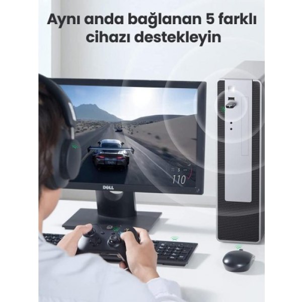 Ugreen Mini USB Dongle Bluetooth 5.0 Adaptör Siyah - Görsel 9